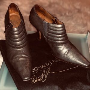 Donald Pliner Monica distressed metallic bootie